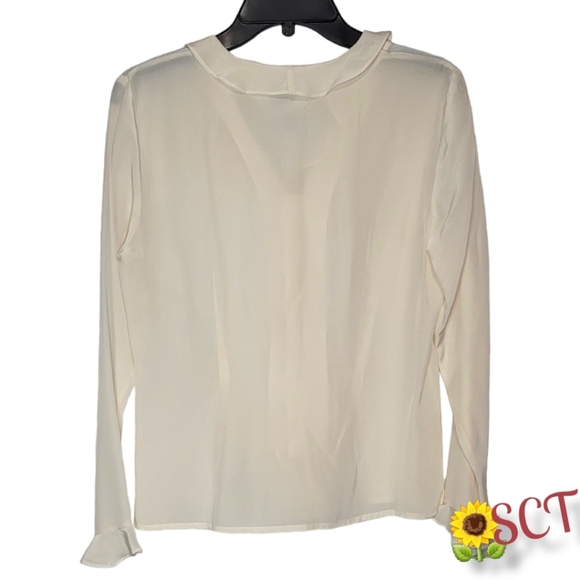 SLB - Small Silk Off White Blouse - Picture 2 of 3